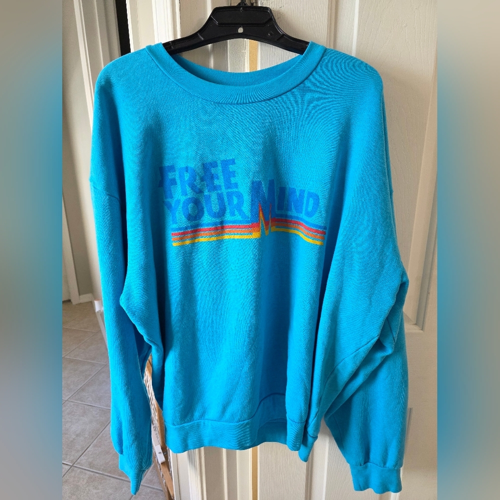 Aviator Nation Free Your Mind Limited Edition Crew Neck Sweatshirt Men's Large
